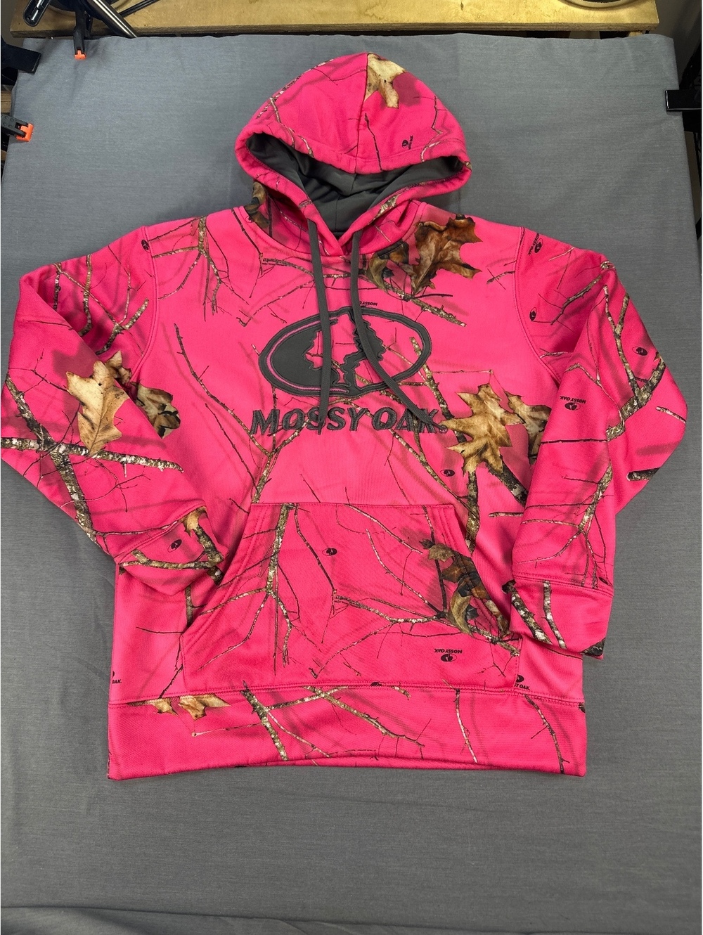 Mossy Oak Pink Camo Hoodie Sweatshirt, Medium (8-10), Polyester, Cozy & Stylish